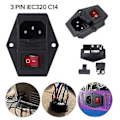 Pikkukuva 4 / 5: 3-nastainen Iec320 C14 -tuloliitin Sulake S Pistorasia 10a 250v