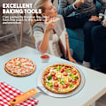 Pikkukuva 3 / 5: Ruostumattomasta teräksestä valmistettu pizzalapio, kakunsiirtopyöreä puukahva, leivontapala, leivontatyökalut kotitekoisen pizzan, leivän, kakun leivontaan - Fei
