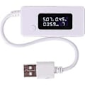 Miniatyrbild 1 av 2: Vit Svans LCD Bakgrundsbelysning LCD Digital Display USB Amperemeter Voltmeter Laddningskapacitet Detektor Detektionstabell