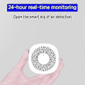 Miniatyrbilde 3 av 5: Digital CO2-måler Gassdetektor CO2-sensor Luftkvalitetsmonitor Formaldehyd TVOC Karbondioksid Trådløs App Luftanalysator