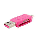 Miniatyrbild 5 av 5: 2-i-1 Dubbel USB-kontakt för OTG Minneskortläsare för Smartphone Dator