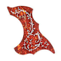 Miniatyrbild 5 av 5: 8-pack Akustisk Gitarr Plektrumskydd Självhäftande Kolibri- och Vattenformade Gitarrplektrumskydd för 40-tums och 41-tums Gitarr