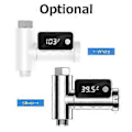 Miniatyrbillede 3 af 4: LED Digitalt Brusebadstermometer 0~100 (41~185) Baby Bade Vandtemperatur Monitor 360-graders Roterende Display Celsius/ Fahrenheit Kan Skiftes Til Børn