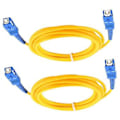 Pikkukuva 2 / 2: 2 kpl Simplex Single Mode SC - SC uros kuituoptinen patch-kaapeli keltainen 2m