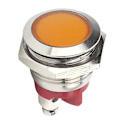 Miniatyrbillede 5 af 5: 0,6in LED Indikator Lysstærk Signallampe Flammehæmmende Base IP66 Vandtæt Universal (Gul)