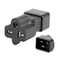 Miniatyrbillede 1 af 5: IEC320 C20 Han til Nema 6-15/20R Hun Adapter Kedelstik 3-ben Konnektorer