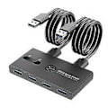 Miniatyrbilde 1 av 5: Usb 3.0 Switch 2 Inn 4 Ut Kvm Dokkingstasjon Skriverdelingsenhet Skjermadapter Kvm Konverter