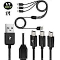 Miniatyrbillede 3 af 5: USB2.0 Type-A Han til 3 Mini USB Han 5pin Data Oplader Kabel 480Mbp Synkroniserings Strømkabel Splitter 3 i 1 1M