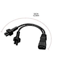 Miniatyrbillede 5 af 5: IEC320 C14 til IEC320 C5+IEC320 C5 AC-strømadapterkabel, 3 terminaler han til hun strømstik ledning