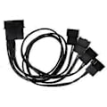 Miniatyrbillede 1 af 5: PWM Fan Splitter Praktisk 4 Pin Adapter Holdbart 3 Pin Forlænger Strømkabel til Stationær Computer
