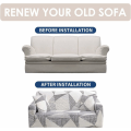 Miniatyrbillede 5 af 5: Strækbar sofaovertræk 3-personers med armlæn Elastisk sofaovertræk Universal sofaovertræk Slipcover Sofa beskytter Skridsikker med 1 pudebetræk