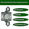 Miniatyrbillede 4 af 5: 6931el3003d Tørretumbler Termosikring Udskiftning Til Ap4440975 1268366 Eap3530485 Ps3530485-