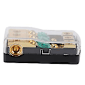 Miniatyrbillede 5 af 5: 1 Ind 3 Ud 0/4 AWG til 4/8 AWG o Strømsikringsholderboks med 60A Mini Sikringer til Automobiler Både