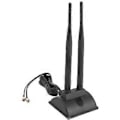 Miniatyrbilde 1 av 5: 2.4G/5G Dual-Band Antenne med 2 meter Forlengelseskabel 6DB Magnetisk Base Trådløst Nettverkskort WIFI SMA Antenne