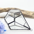 Miniatyrbild 5 av 5: Hängande glas terrarium modern konstnärlig vägg tårar form diamant geometrisk polyh