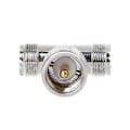 Miniatyrbillede 3 af 5: for T Form UHF Han PL259 Til 2 UHF Hun SO239 Triple RF Konnektor 3-vejs Koaksial