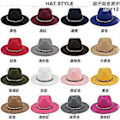 Pikkukuva 3 / 5: Eurooppalainen ja amerikkalainen villainen brittiläinen retro jazz-hattu, joka sopii kaikkeen, retro iso lierihattu, iso kultaketju, musta silinterihattu