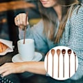Miniatyrbilde 5 av 5: 6 stk. treskjeer, langskaftede treskjeer til blanding, røring, suppe, kaffe, iste, brukt til kjøkken