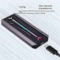 Miniatyrbilde 4 av 5: Dual Protocol SSD NVME M2 Harddisk Kabinett RGB Aluminium M.2 til USB3.1 Gen1 5Gbps Gen2 10Gbps Type C NGFF NVME Case