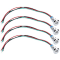 Miniatyrbillede 2 af 5: 4 Sæt LED Indikatorlys Signal 2-farvet Fælles Anode Vandtæt Metal 8mm 220V (Rød grøn)
