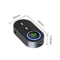 Miniatyrbillede 2 af 5: Trådløs Bluetooth 5.0 Audio Receiver Aux Bil Håndfri Opkald Bluetooth Adapter 3.5mm Audio Aux A