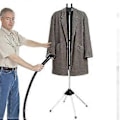 Miniatyrbillede 2 af 5: Display Stand Tøjstativ Bøjle Sammenklappeligt Tripod Steamer Stativ Tøj Stryge Hængende Stativ Tørrestativ Sort