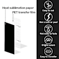 Miniatyrbillede 2 af 5: Sorte Infusible Transfer Ink Ark, 10 Stk. 11,5 cm X 30,5 cm Forudprintet Sublimeringspapir Til Di