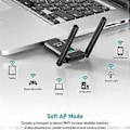 Miniatyrbillede 3 af 5: AX1800M USB WIFI 6 Adapter 802.11Ax til PC, USB 3.0 Wifi Dongle 5 GHz/2.4 GHz High Gain Trådløs Netværksadapter