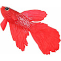 Miniatyrbillede 4 af 5: Akvarie Plast Swimbait Fisk, SiliCone Lille Fisk Realistisk og Falsk Akvarie Dekoration (Rød Betta)-Fei Yu