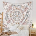 Pikkukuva 5 / 5: Bohemian Tapestry Mandala Kukka Seinävaatteet, Koristeellinen Seinävaate Makuuhuoneeseen 78,7 Tuumaa X 59,1 Tuumaa