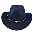 Miniatyrbilde 4 av 5: Europeisk og amerikansk ku hode retro imitasjon sauehatt cowboyhatt filthatt ullhatt etnisk hette retro jazzhatt