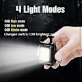 Miniatyrbillede 3 af 5: Mini Cob Nøgleringslygter 400 Lumen 3 Lystilstande Bærbar Lomme Lygte Multifunktionel Lommelygte Med Foldbart Beslag