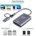 Pikkukuva 5 / 5: 2 in 1 Express Type B SD -kortinlukija Express Card -kortinlukija Type B -sovitin USB 3.2 10 Gbps kannettava Express-lukija