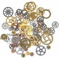 Pikkukuva 1 / 5: 100g Steampunk Metal Gears Steampunk Cogs -riipus korujen askarteluun 7-30mm-Fei Yu