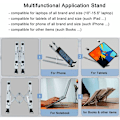 Miniatyrbild 5 av 5: Laptopställ för skrivbord, justerbar höjd, hopfällbar bärbar stativ för MacBook & bärbara datorer, stativ för säng med 7 nivåer vertikal höjd