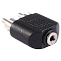 Miniatyrbilde 3 av 5: 3,5 mm Stereo Jack Hunn til Dobbel 2 RCA Phono Hann F/M Splitter Adapter Konverter