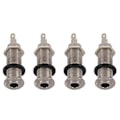 Miniatyrbillede 1 af 5: Krom Gevind Cylinder Output Input Jack Stik Bøsninger 1/4 Tomme Til