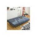 Miniatyrbillede 3 af 5: Armløs Sofaovertræk 3 Personers Stretch Sofaovertræk All Over Folding Sofa Beskytter, Universal Skridsikker Sofa Håndklæde 180-210cm (Bladprint) HIA