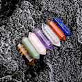 Miniatyrbillede 3 af 5: S Kit 7 Chakra Sæt Tromlede Sten Dobbelt Spids Stav