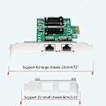 Miniatyrbillede 5 af 5: 2-Port PCIE Kort Netværkskort RJ45 Spil Netværkskort Kablet PCIEX4 LAN Adapter Kort til Desktop