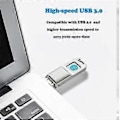 Miniatyrbild 3 av 5: Fingeravtryck USB3.0 Flash Drive 128G Exakt Identifiering Sekretesshantering Nyckel USB Fingeravtryck Flash Drive
