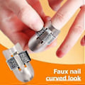 Miniatyrbilde 4 av 5: Fingerbeskyttelse i rustfritt stål, fingerbeskyttere for kutting av mat, multifunksjonell fingerhåndbeskytter 5 stk