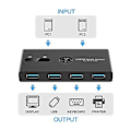 Pikkukuva 4 / 5: Usb 3.0 S 2 sisään 4 ulos Kvm Doc Stat Tulostimen jakaminen Ce Mdapter Kvm-muunnin