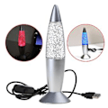 Miniatyrbillede 4 af 5: Plastik Natlampe Vulkan Lava LED Lampe Metal Base Sengelamper