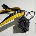Pikkukuva 4 / 5: 12 kpl 6-nastainen PCI-E - 8-nastainen (6+2) PCI-E (uros-uros) GPU-virtajohto 50cm näytönohjaimille, louhintapalvelimen breakout