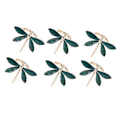 Miniatyrbillede 1 af 5: 6 stk. Dragonfly Servietring, servietring til bryllup, spisebord, fest, daglig brug, jul, taksigelse