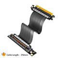 Miniatyrbillede 3 af 5: PCIE 4.0 16X Forlængerkabel, 64GBS Højhastigheds GPU Riser Kabel til GPU Udvidelseskort, Længde 25cm (90 Grader)