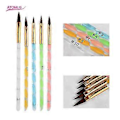 Miniatyrbild 1 av 5: 5 st Nagelkonstpenna 3d Kristallblomma Byggare Skulptering Diy Ritborste Manikyr Tips Salong Set Nagel Dotting Verktyg Punktmålning