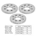 Pikkukuva 4 / 4: 3 kpl lieriöhammaspyörä 8 reikää alumiini 4 mm paksuus 14 mm keskireikä 0,8 moduulisarja Kit4312-0414-0046