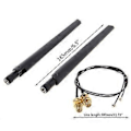 Miniatyrbilde 4 av 5: 2 x 6dBi WiFi RP-SMA Hunn Antenne 2.4GHz 5GHz Dual Band +2 x U.FL/IPEX til RP-SMA Hunn Pigtail Kabel for Mini PCIe
